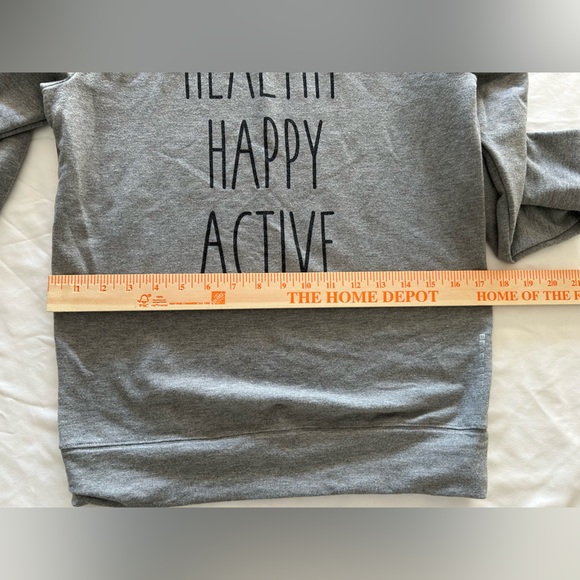 Beachbody Gray Women's Pullover Sweatshirt Cowl Neck Hooded Size L - Picture 6 of 7